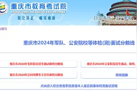 重庆市2024年军校招生面试体检分数线和要求公布图片