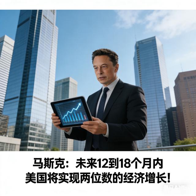 马斯克：未来12到18个月内 美国将实现两位数的经济增长！