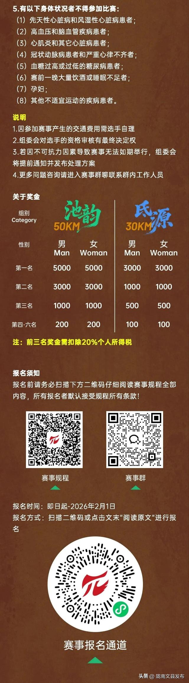 “春韵文州·白马盛典”2026文县白马山寨跑山赛报名开启！