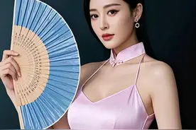 甘婷婷 一身粉色旗袍惊艳亮相 引发热议 原创图片