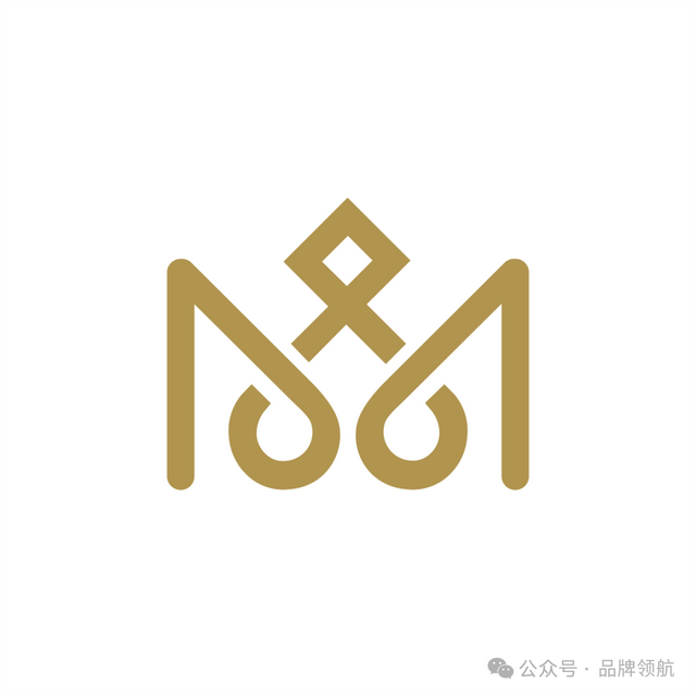 字母M图形创意logo，M的识别在26个字母中排第四