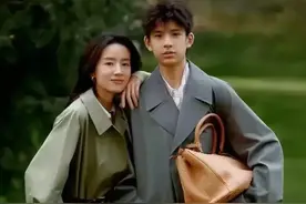 董洁与儿子写真照，15岁顶顶身高近180，帅酷有型 母子同框好有爱图片
