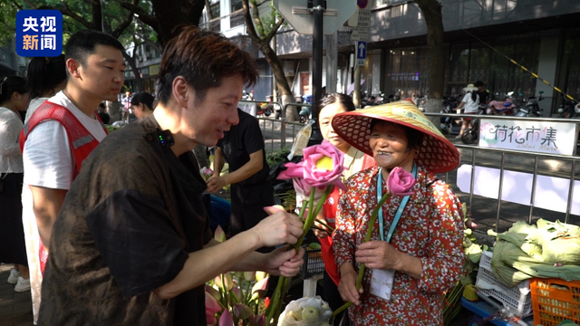 荷花市集火出圈！原来这些花是坐公交、地铁来的