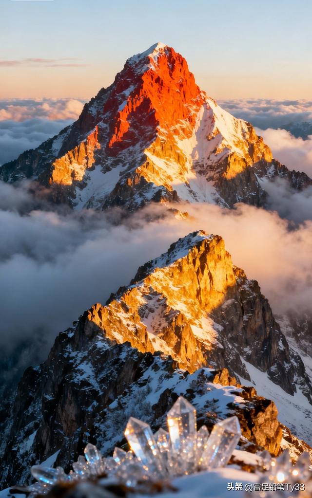 云海之上，雪山之巅，人间仙境，美不胜收！