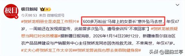 官媒锐评贺娇龙去世风波	，句句一针见血，杨振宁、成龙都是受害者