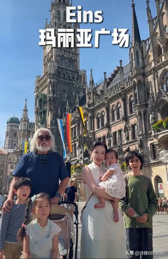 张纪中老夫少妻挑战一个月带四个儿女环游欧洲，一家人满满的幸福