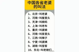 中国各省老婆的叫法，收藏起来看看，你那里老婆怎么称呼的？图片