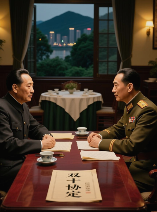 重庆谈判时，蒋介石提出让毛泽东当省长	，毛泽东问他：去哪个省？