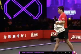 国乒男单占据八强半壁江山，梁靖崑3:2淘汰横板勒布伦将战雨果！图片