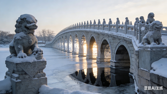 雪后颐和园美成水墨长卷