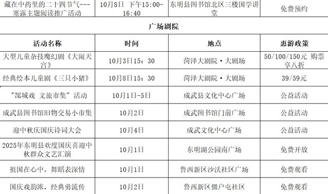 斑斓美景迎国庆，花样文旅贺中秋 | 菏泽市95项文旅活动全面开启