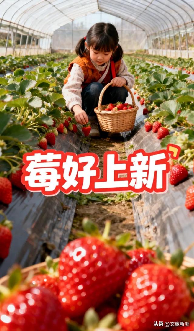 冬日“甜妹”C位出道!新洲草莓采摘指南来啦~
