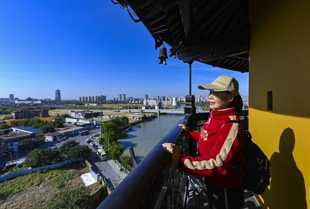 秋爽登文峰 塔下聚宾朋