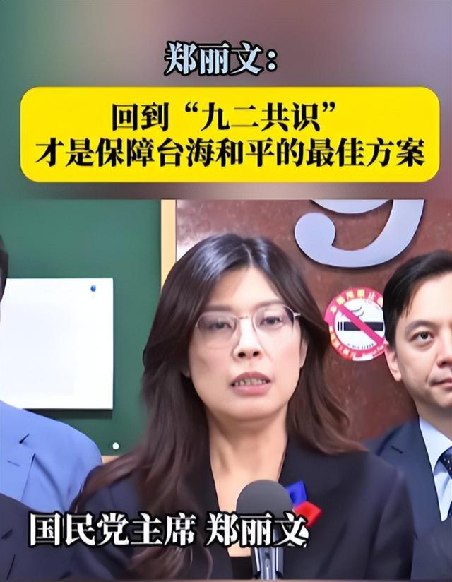 国民党主席位置坐稳，郑丽文摊牌了：两岸不回归和平，其他是侈谈
