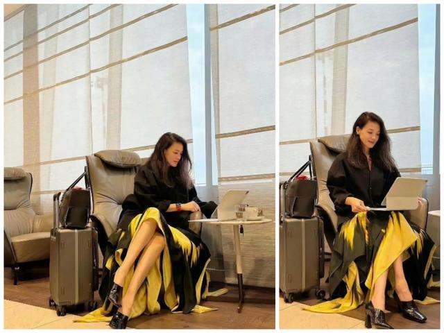 以为舒淇穿的是裙子，没想到是丝巾。漂亮女人果然不一样 太迷人啦