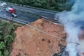梅龙高速塌方后，这位车主火了！图片