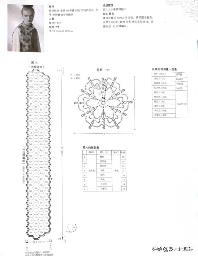 秋日氛围感拉满！绝美配色钩针拼花小围巾，手作党必冲