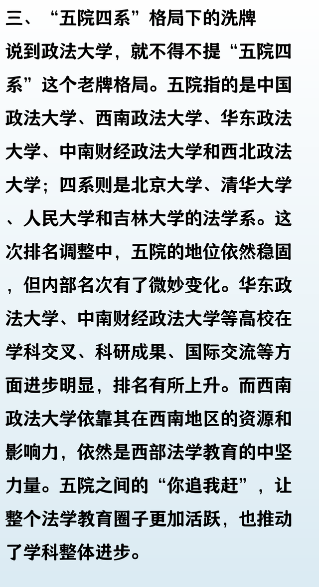 “政法大学”排名“大调整”，榜首众望所归，西法大位列第四