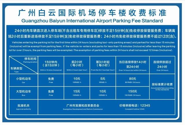 白云机场附近停车攻略，白云机场停车一天多少钱