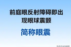 前庭眼反射障碍即出现眼球震颤简称眼震图片