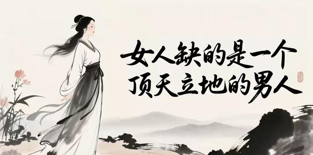 男人缺的不是女人，是“家”；女人缺的不是男人	，是“天”。