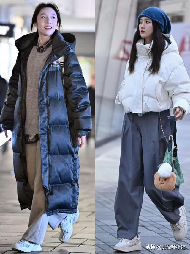去了北京才发现：三里屯满街都是“羽绒服+裤子”穿搭，保暖高级