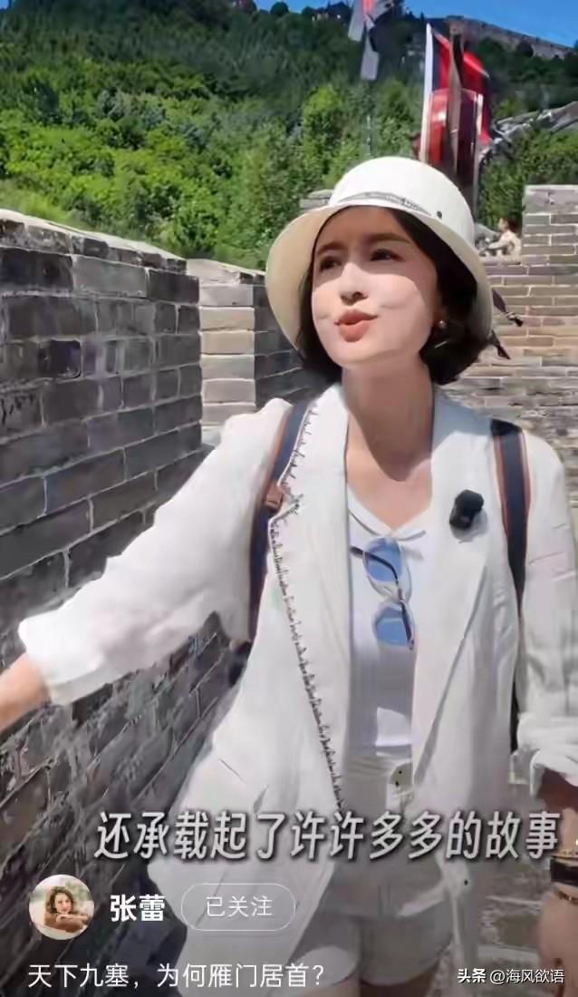 张蕾一身素白走雁门关古道，城砖上的刻痕，竟全是历史干货