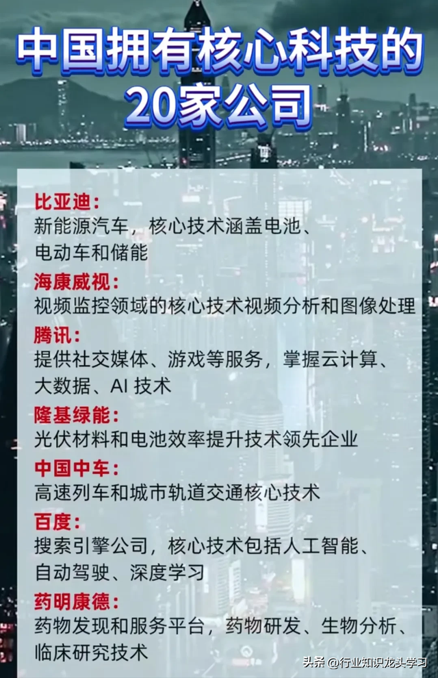 值得珍藏：国资AI+20家核心科技公司+工业母机+算力+有色稀土等