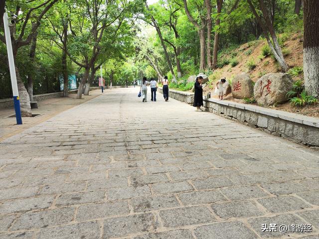 南山公园，烟台人的遛娃胜地，站在山顶的栖云阁看海天一色