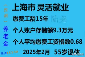 上海市灵活就业缴费15年，账户9万元，2025年退休金能领二千吗？图片