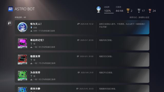 PS5【宇宙机器人2】全收集 全流程通关攻略