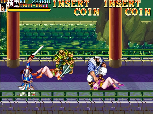 街机游戏《三国志》算是白玩了，抓住满血BOSS后可以直接秒杀