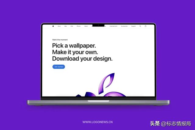 苹果首次上线书法 LOGO 壁纸定制工具！