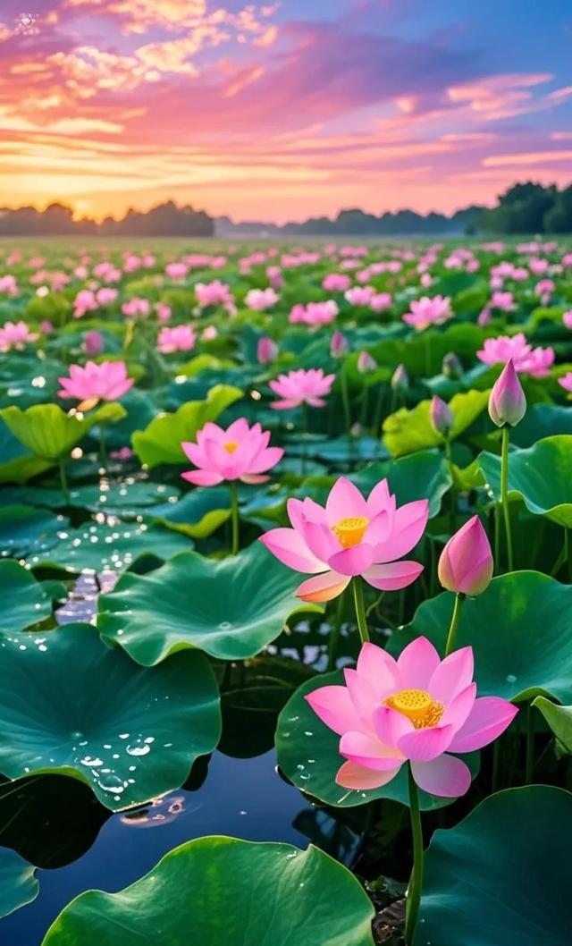 荷花如海，画面绝美