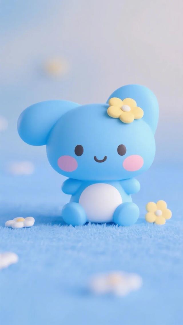 蓝色调萌力觉醒！小精灵护眼壁纸免费派送中~
