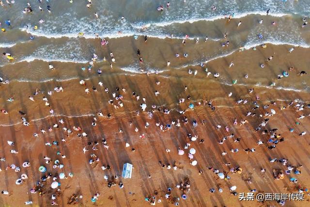 西海岸金沙滩，“人浪”来袭！