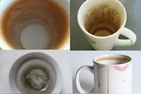 杯子水垢、茶垢难去除，别只会用清水反复擦洗了，学会这招小妙招，顽固茶垢轻松去除图片