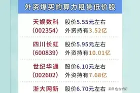 国家正大力布局算力，外资爆买算力低价股名单和算力租赁龙头梳理图片