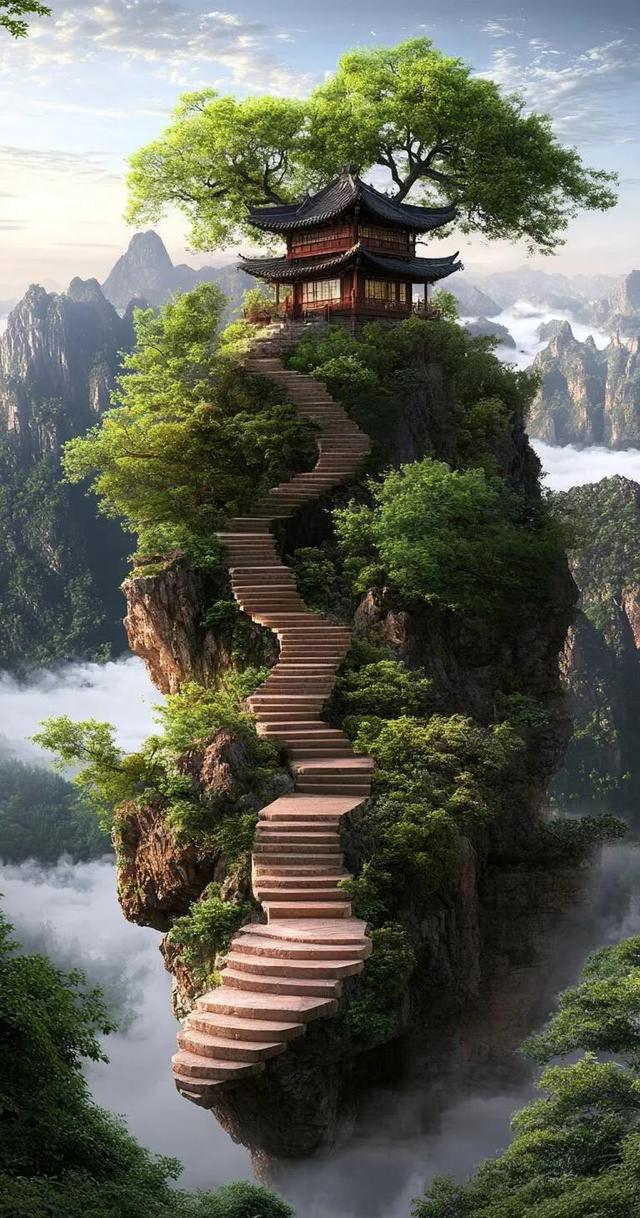 #风景如画，春暖花开，绿树成荫，美如仙境