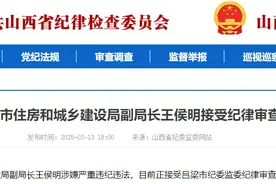 吕梁市住房和城乡建设局副局长王侯明接受纪律审查和监察调查图片
