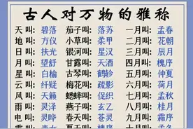 终于有人把古人对万物的雅称整理出来了，赶紧收藏起来吧！图片