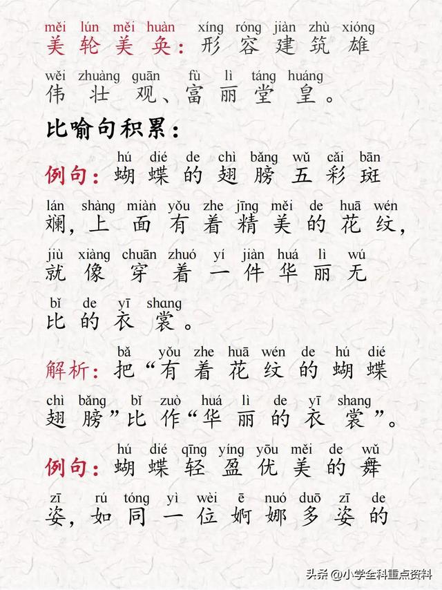 精读才是高效晨读！今日晨读打卡主题：蝴蝶。注音版