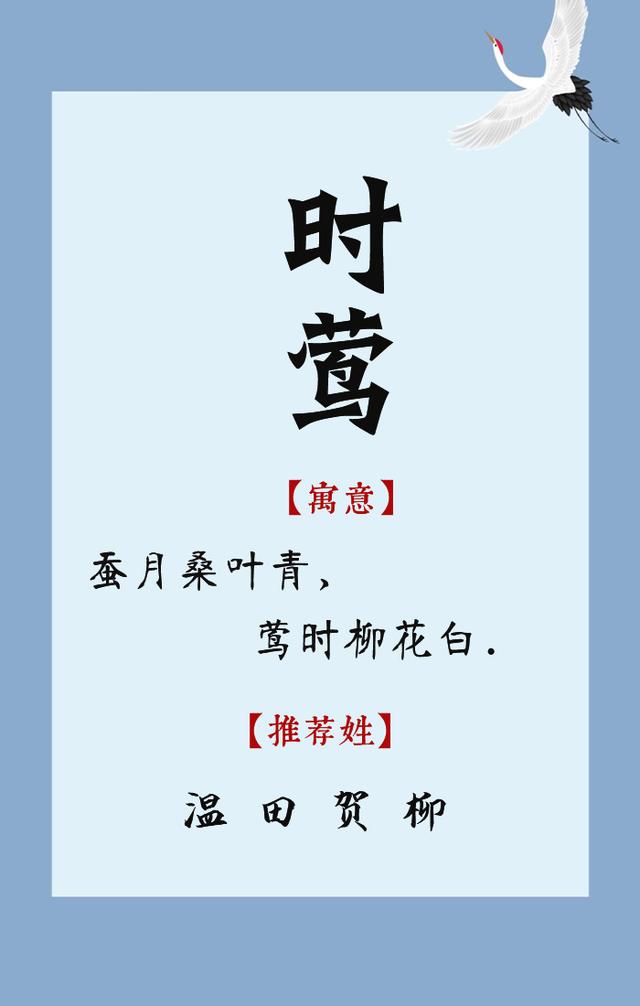 古典诗意、清新脱俗的好名字
