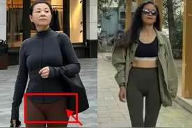 为什么我劝中年女人别穿lululemon瑜伽裤出门？看完3组街拍图就懂图片