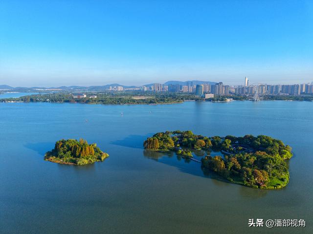 空中看蠡湖四时风光，尽显无锡大美山水之城