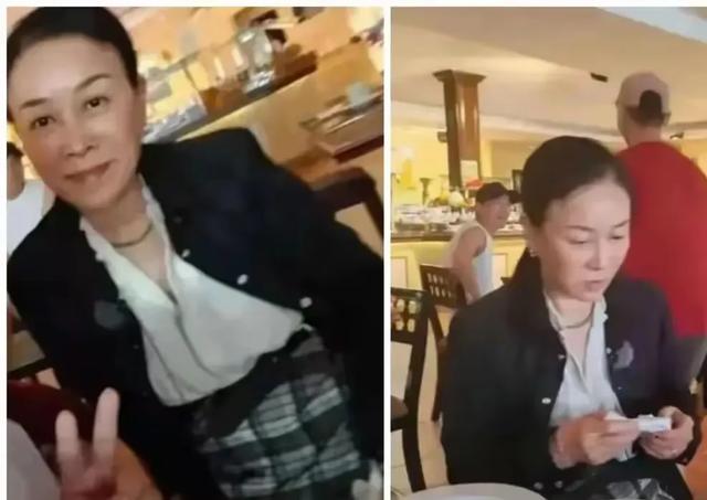 57岁那英在伦敦就餐被拍，全素颜出街，网友直呼这才是真实的老太