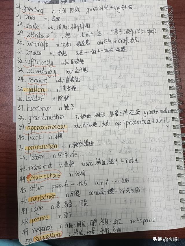 今日份的单词打卡