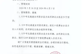 山西高速交警四支队：关于对呼北高速吉河段（吉县方向）进行交通管制的紧急通告图片