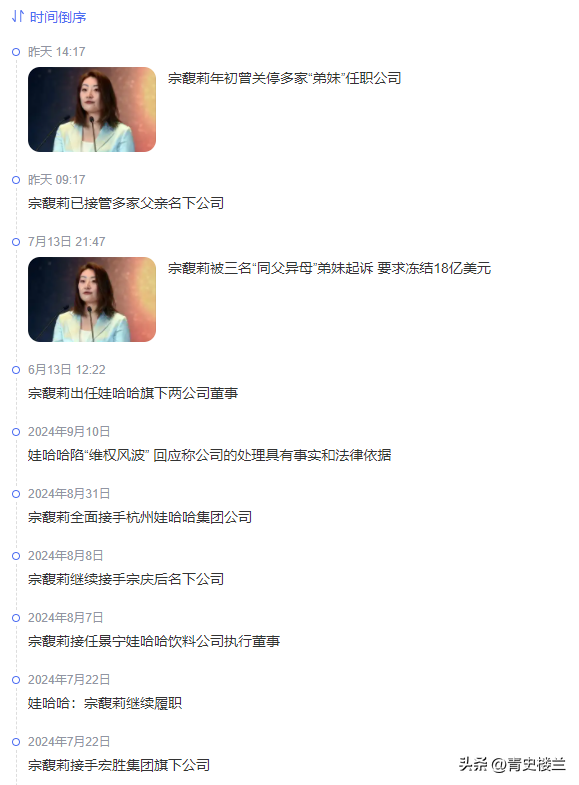 宗庆后私生子后续：已申请DNA鉴定，宗馥莉仅一个举动，表明态度