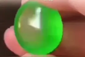 主播展示帝王绿翡翠不慎手滑落水， 价值约1200万图片